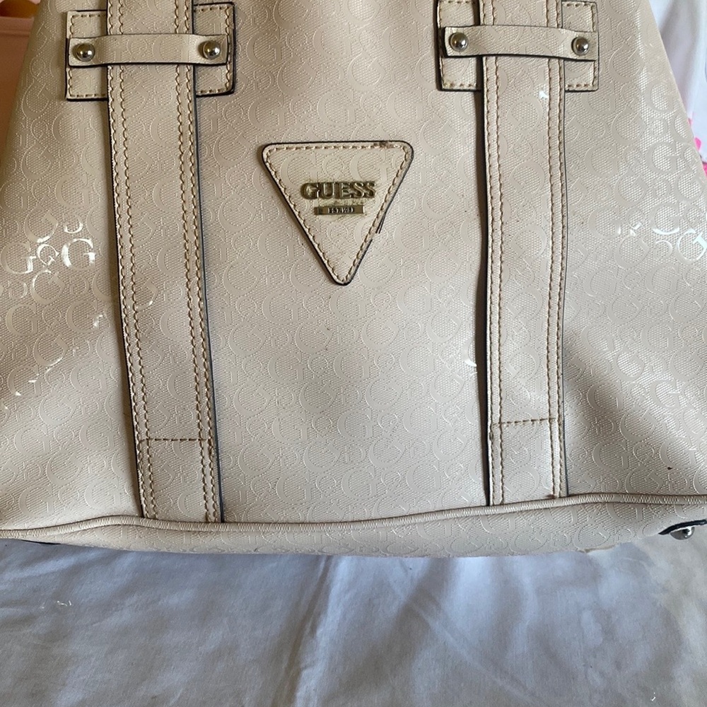 GUESS Beige Signature Tote